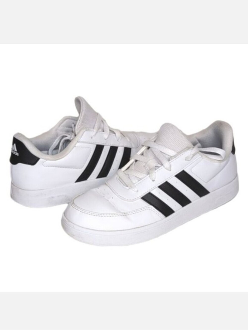 Adidas Unisex Breaknet Sneakers Tennis Court Lace Up Faux Leather Size 6 Shoes